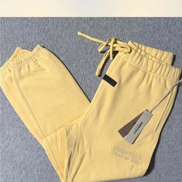 Essentials Light Yellow Joggers - Picture 1 of 3